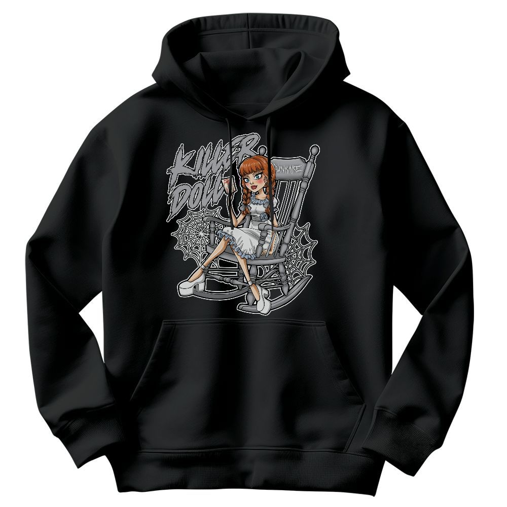 Sweatshirt To Match Low OG Wolf Grey 1s - Killer Doll-A Halloween Graphic