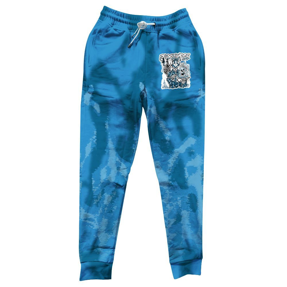 Sweatpant To Match Powder Blue 9s - Apocalypse Skeleton Burn All Over Print