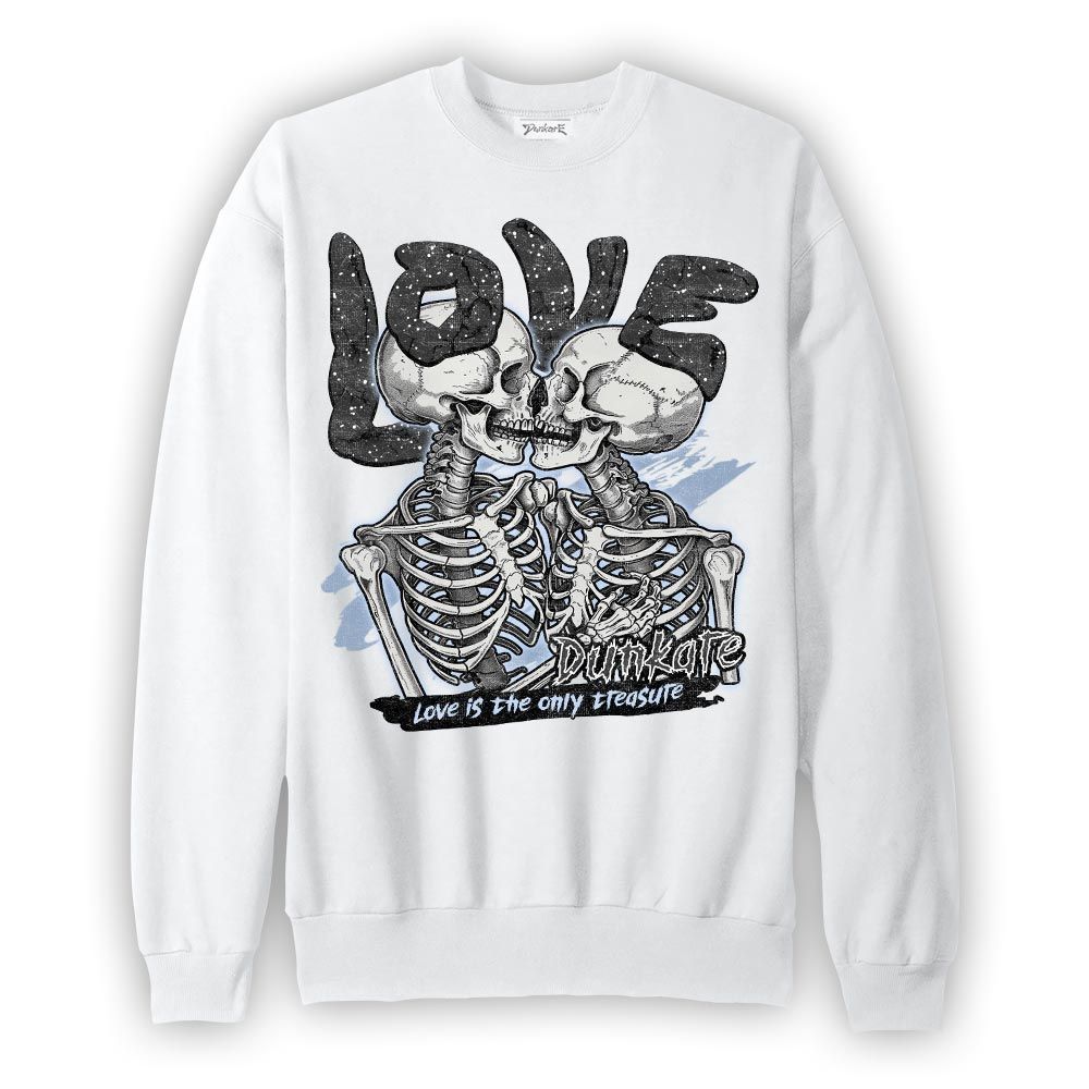Sweatshirt To match Reverse Black White 6s Sweatshirt - Skull Love Graphic