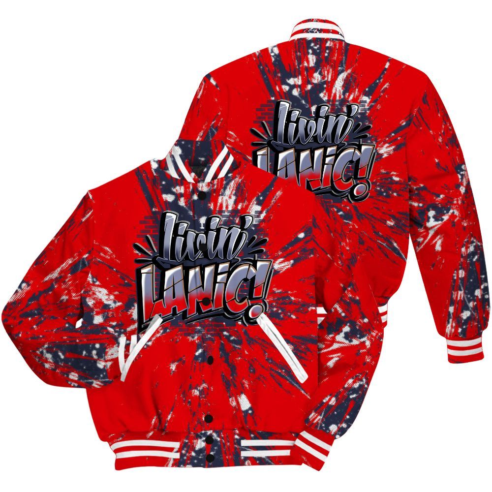 Varsity Jacket To Match Low OG Howard Bison 1s Shirt - Living Large Graphic Luxury All Over Print