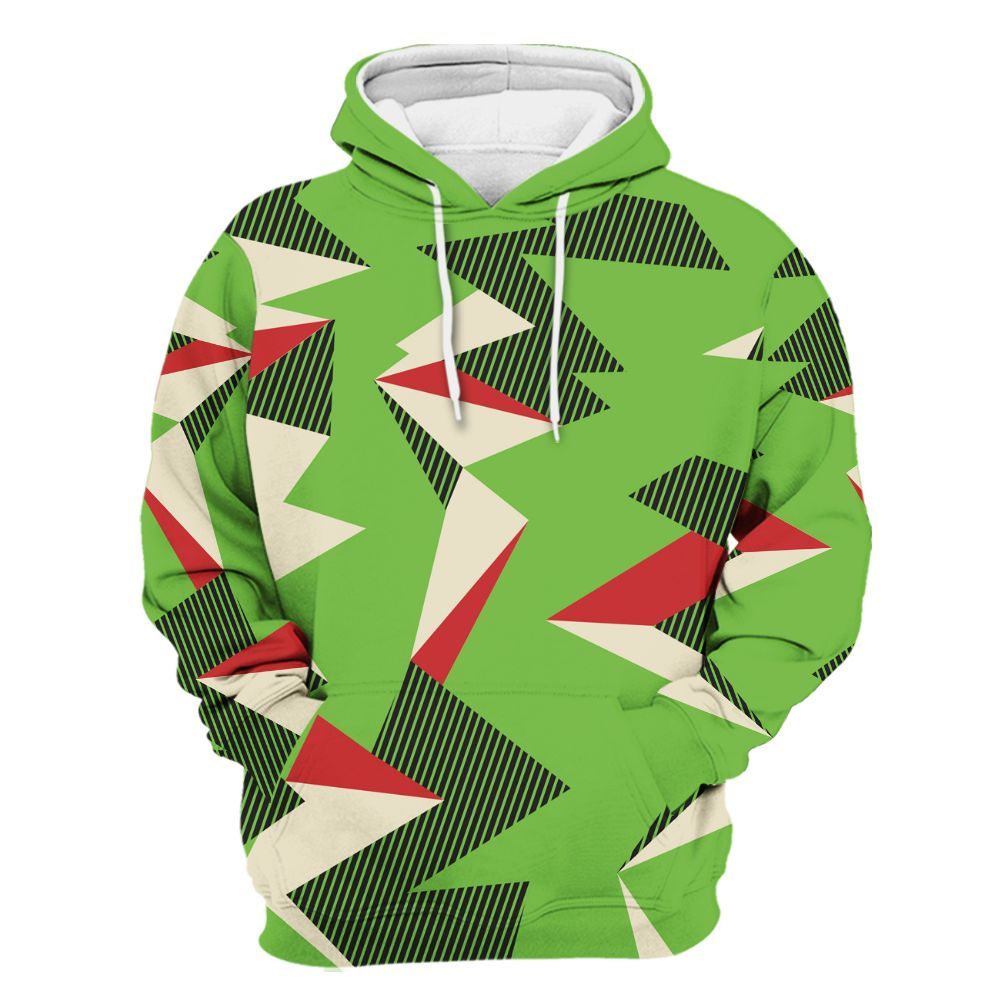Hoodie To Match Air Max Waffle SP Action Green - Geometric Camouflage Pattern All Over Print
