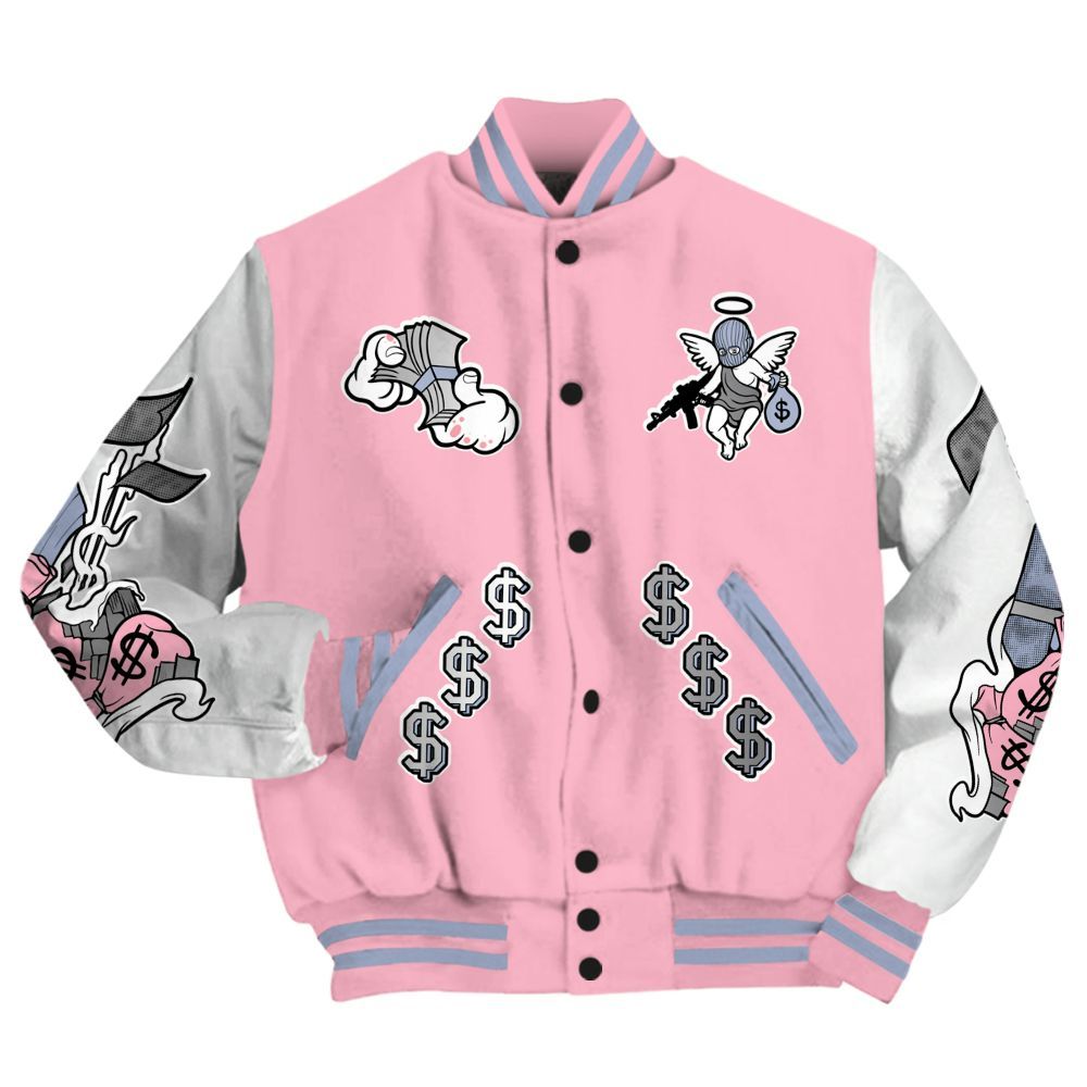 Varsity Jacket To Match Retro 35th Anniversary 5s - Ones Move In Silence Graphic All Over Print