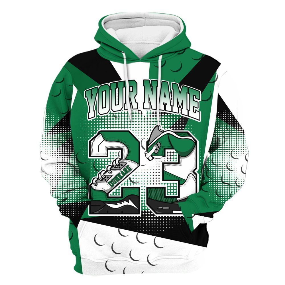 Hoodie To Match Pine Green 13s - Poly Custom Name Number 23 5s All Over Print