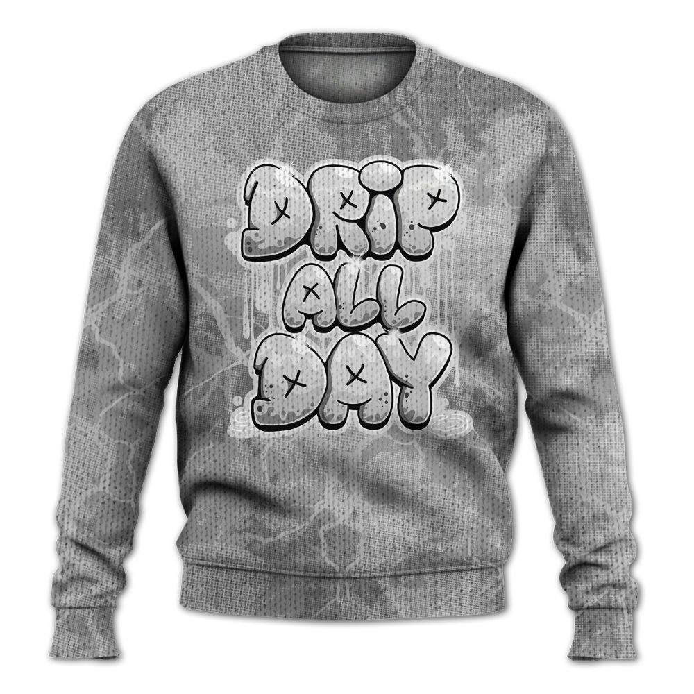 Knitted Sweater To Match Black Wolf Grey 12s - DRIPPIN Days Graphic Halloween