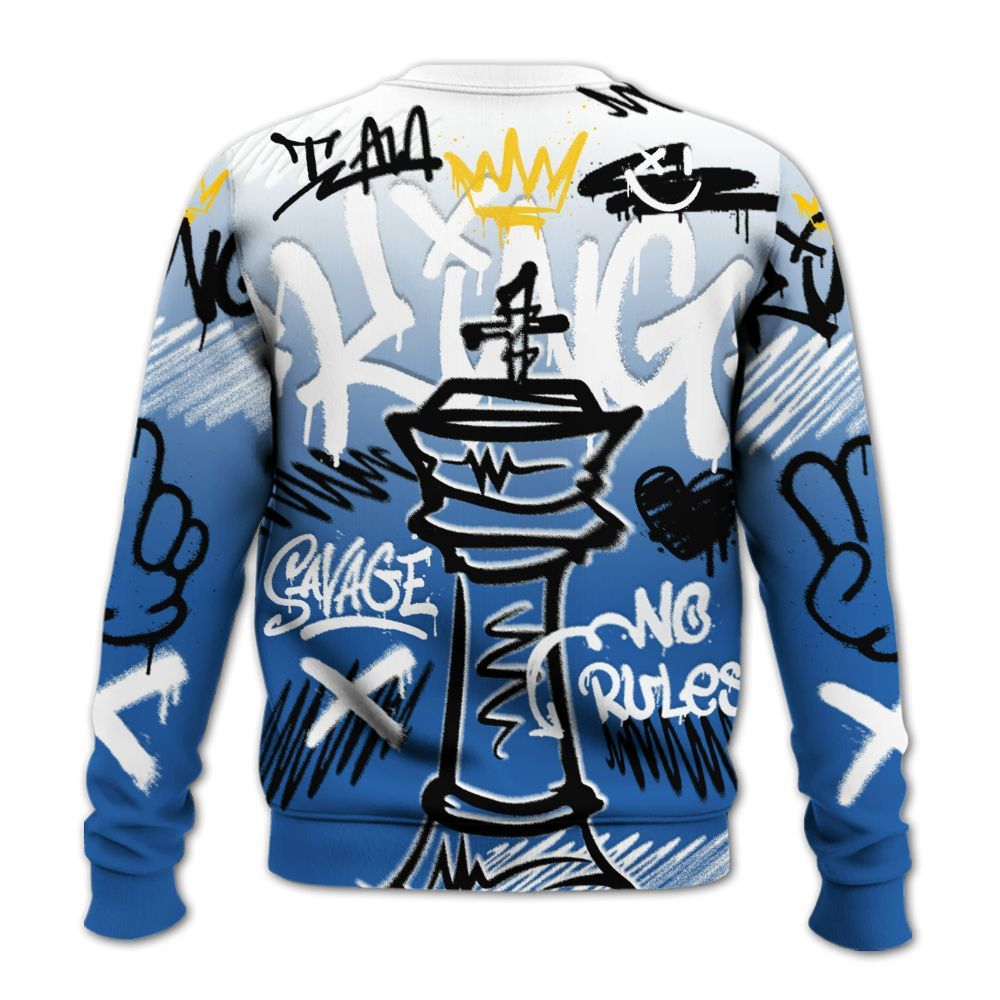 Sweatshirt To Match Brave Blue 13s - Street King Chess Streetwear All Over Print