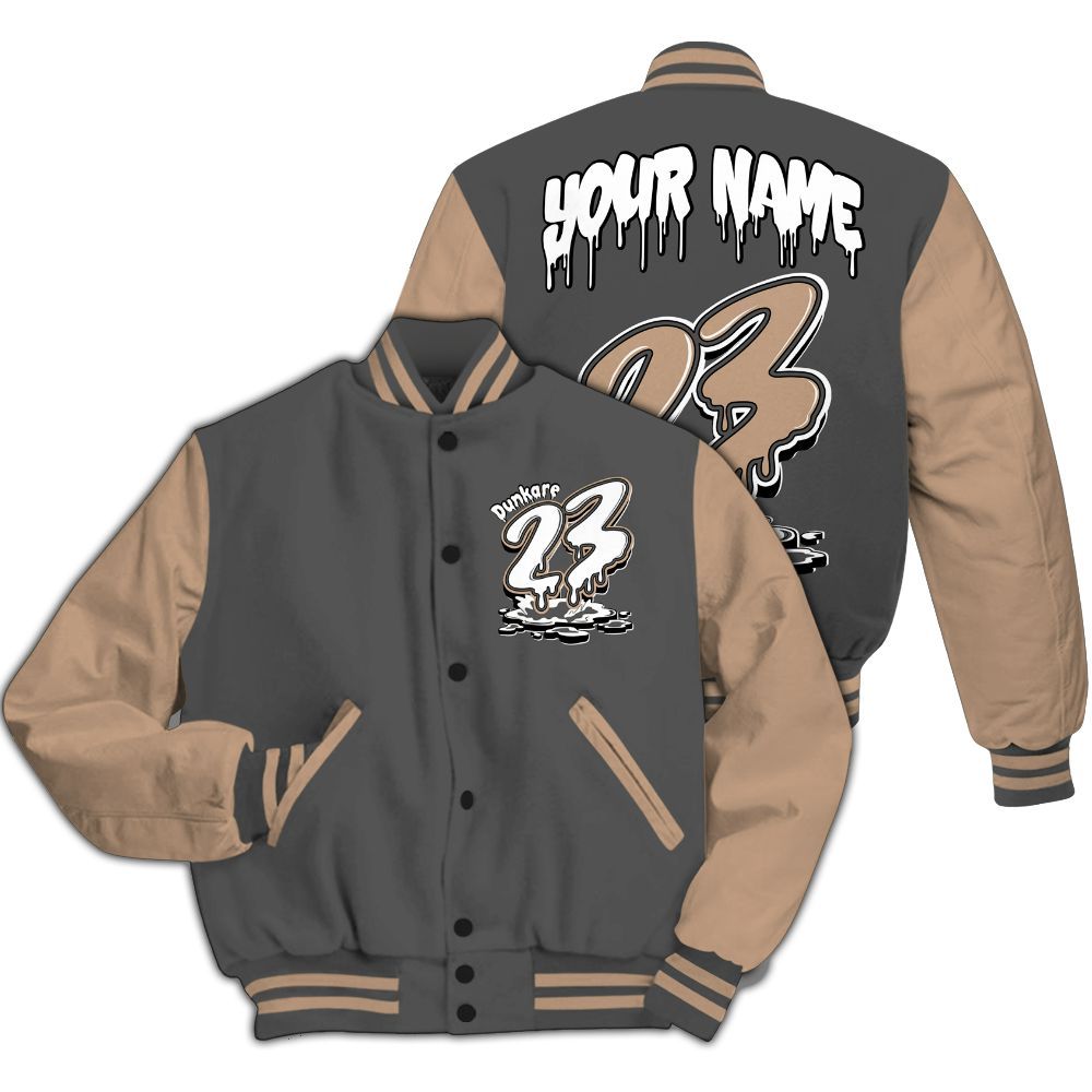 Varsity Jacket To Match Kobe 9 EM Mamba - Custom Name 23 Drip All Over Print