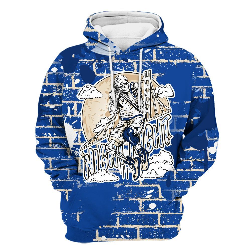 Hoodie To Match Low Game Royal 1s - Seeya Skeleton Brick All Over Print