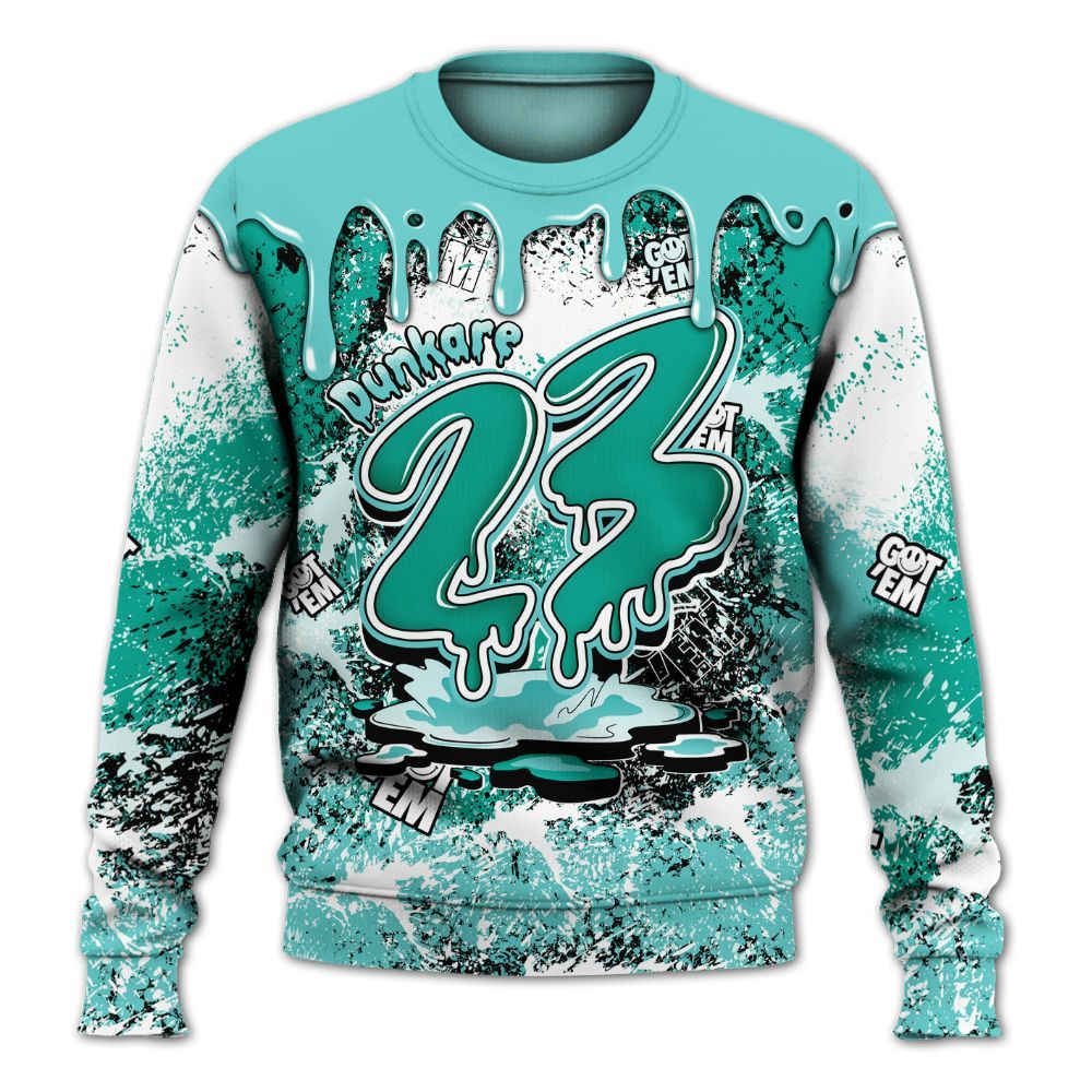 Sweatshirt To Match KD 4 Easter Mint Candy - Dripping 23 Drip All Over Print