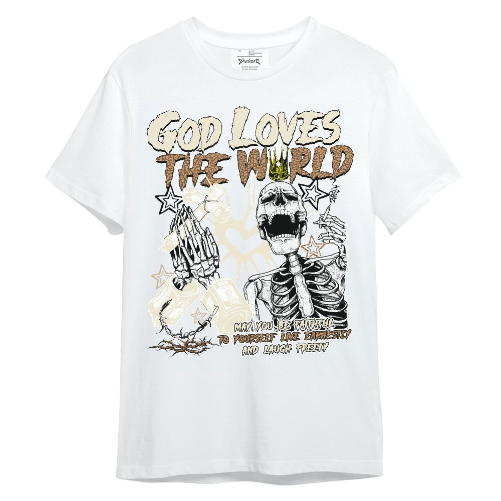 Shirt To Match Orewood Brown 3s - God Loves The World Unisex Shirt