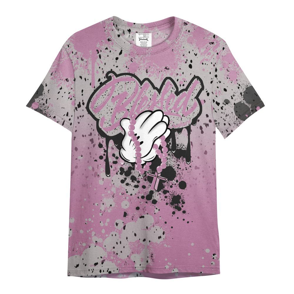 Shirt To Match Neutral Grey Black White Orchid 4s - God Blessed Ink Drip All Over Print