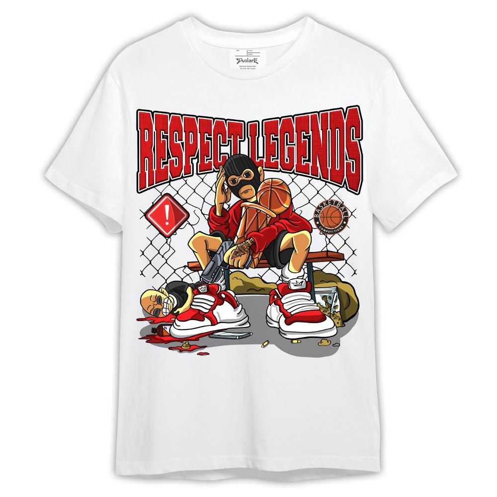 Shirt To Match Red Taxi 12s - Respect Legends Basketball Shirt Outfit 1005 TCD