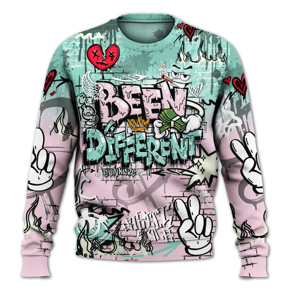 Sweatshirt To Match Retro Easter 5s - Been Dif2erent Drip Graffiti All Over Print