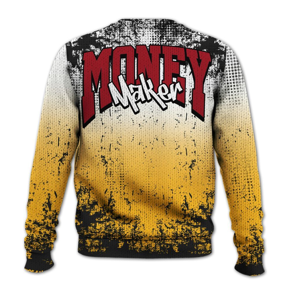 Sweater To Match White Taxi 12s Shirt, Move In Silence Money Street Retro Graphic
