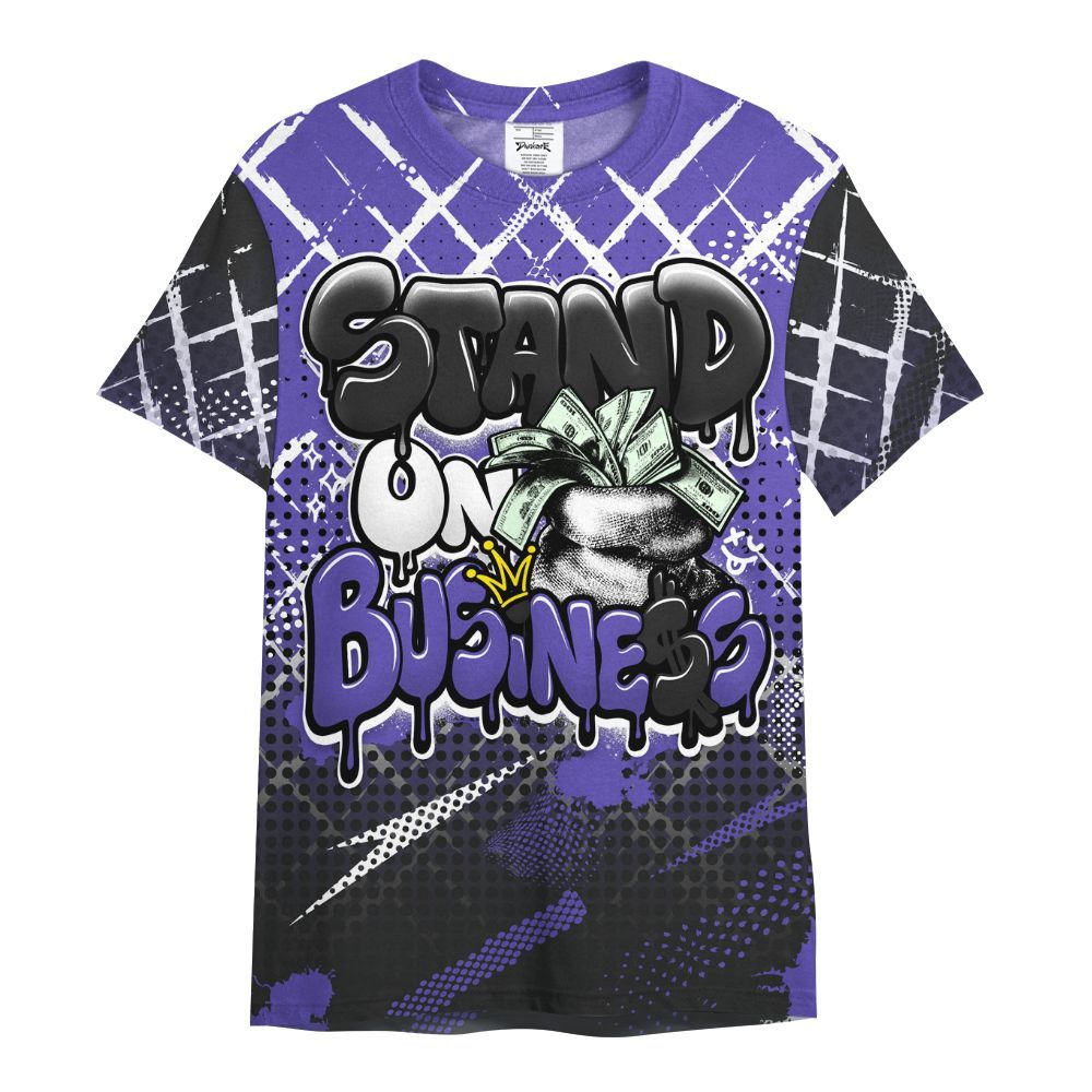 Shirt To Match SB Dunk Low Purple Lagoon - Halftone Stand Business Dripping All Over Print