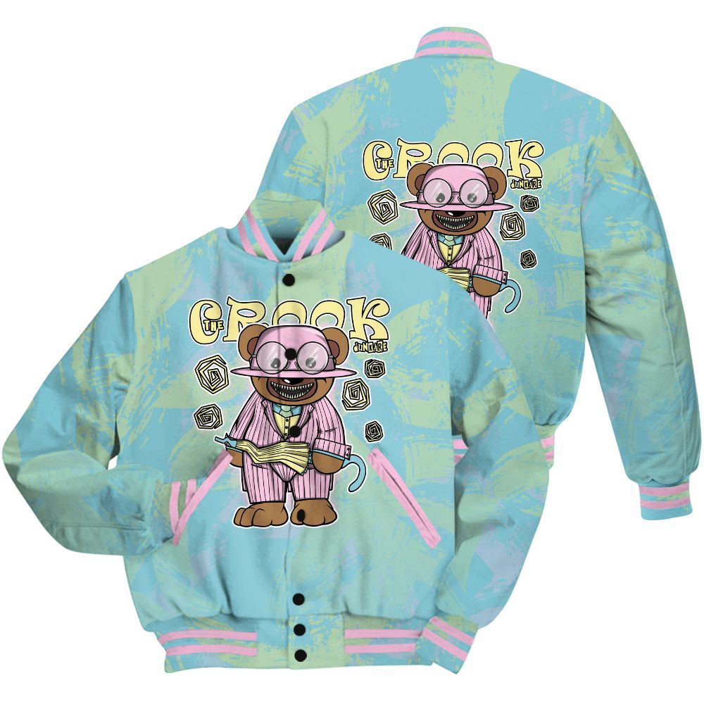 Varsity Jacket To Match SB Dunk Low Visty Shirt - Swindler Bear Circle Slpash All Over Print