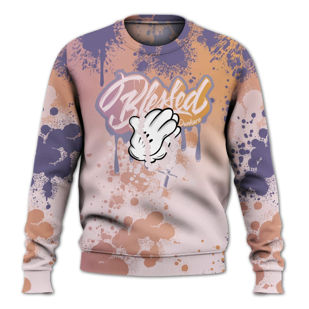 Sweatshirt To Match Book Sunrise 1s - God Blessed Ink Drip All Over Print