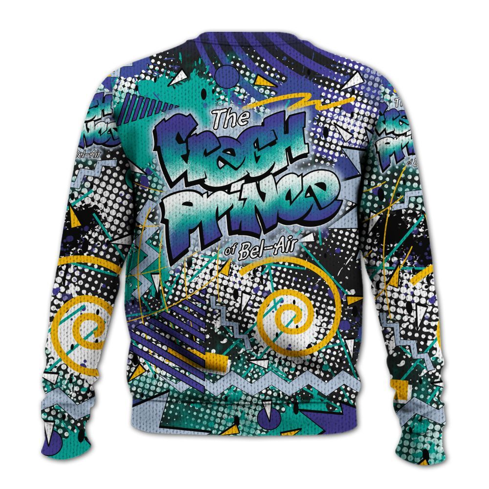 Sweater To Match Retro Grape 5s - Fresh Sneaker 90s Graphic