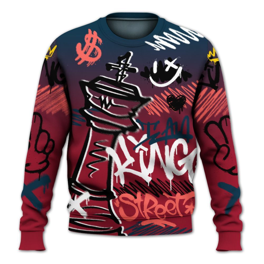 Sweatshirt To Match Mid Multi Color 2022 1s - Street King Chess Streetwear All Over Print