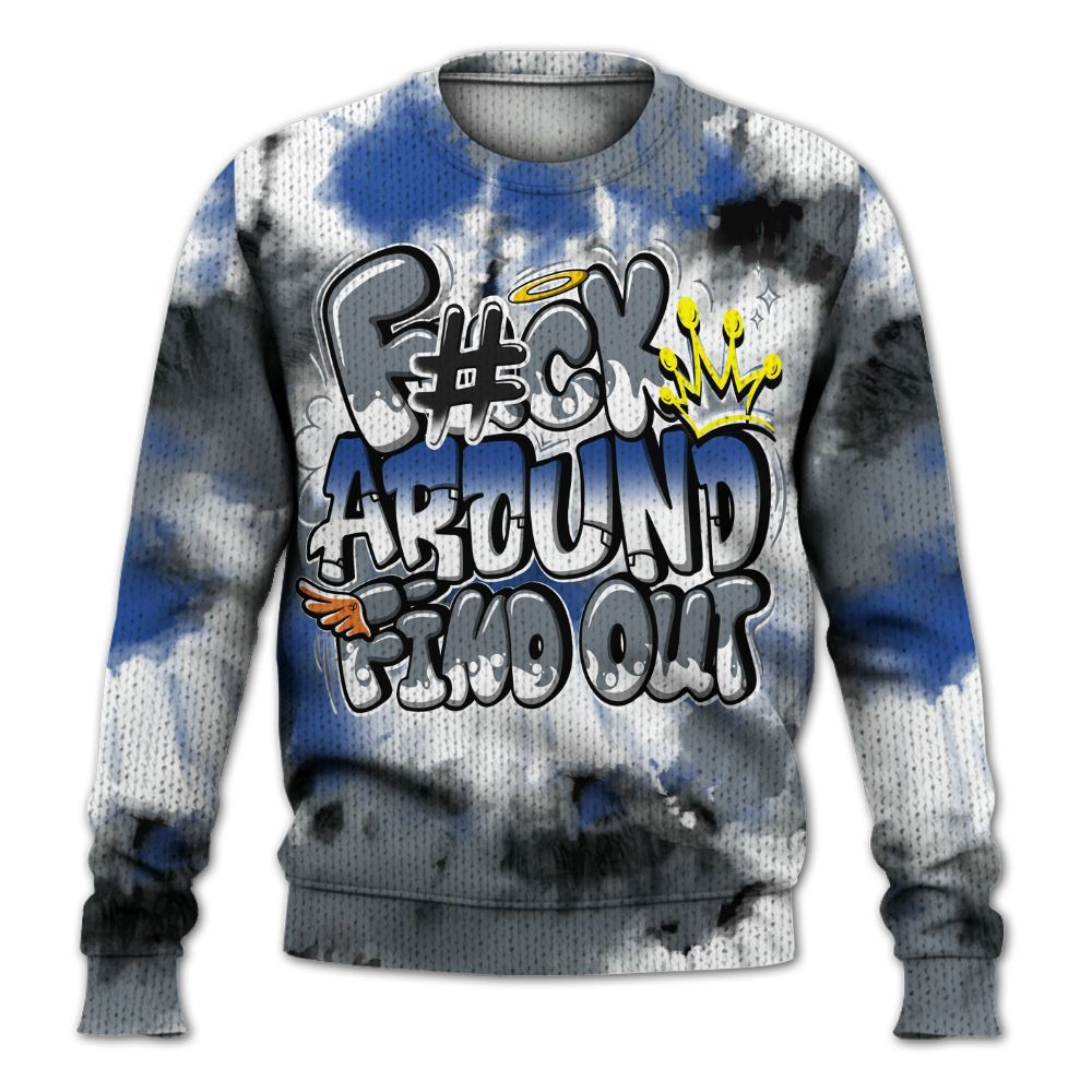 Knitted Sweater To Match RS-X GS League - Tie Dye FK Around Find Out