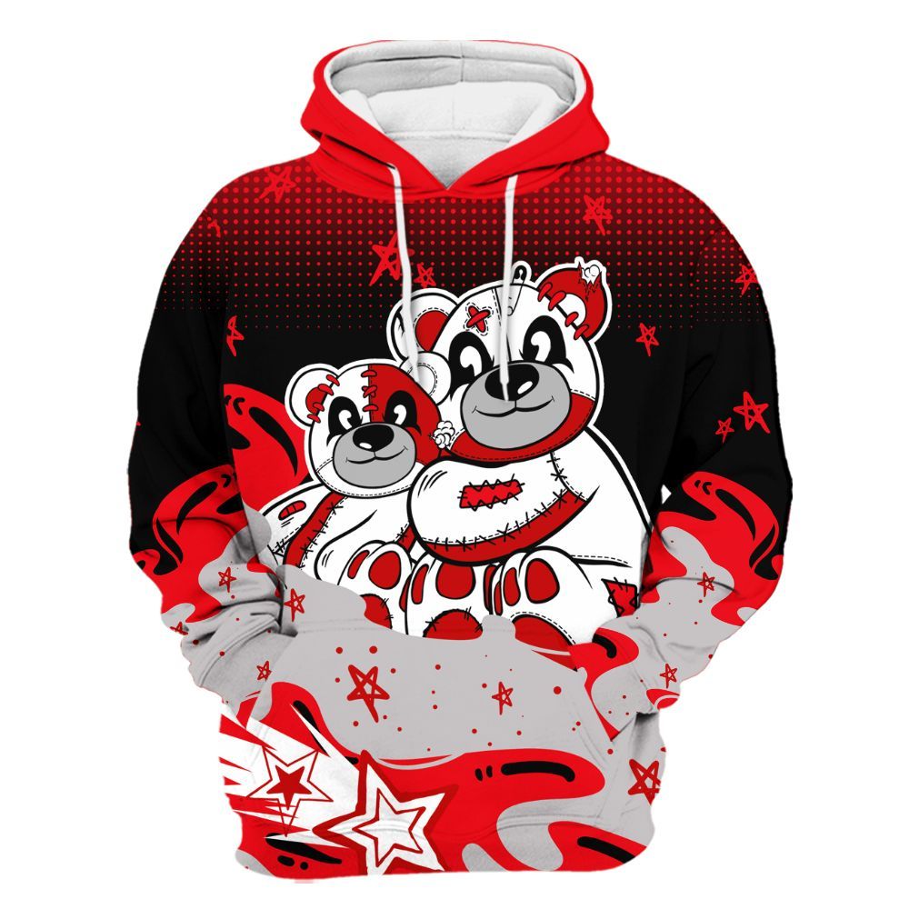 Hoodie To Match Air Max 1 Low Poly - Sincere Fondness Bear Stars All Over Print