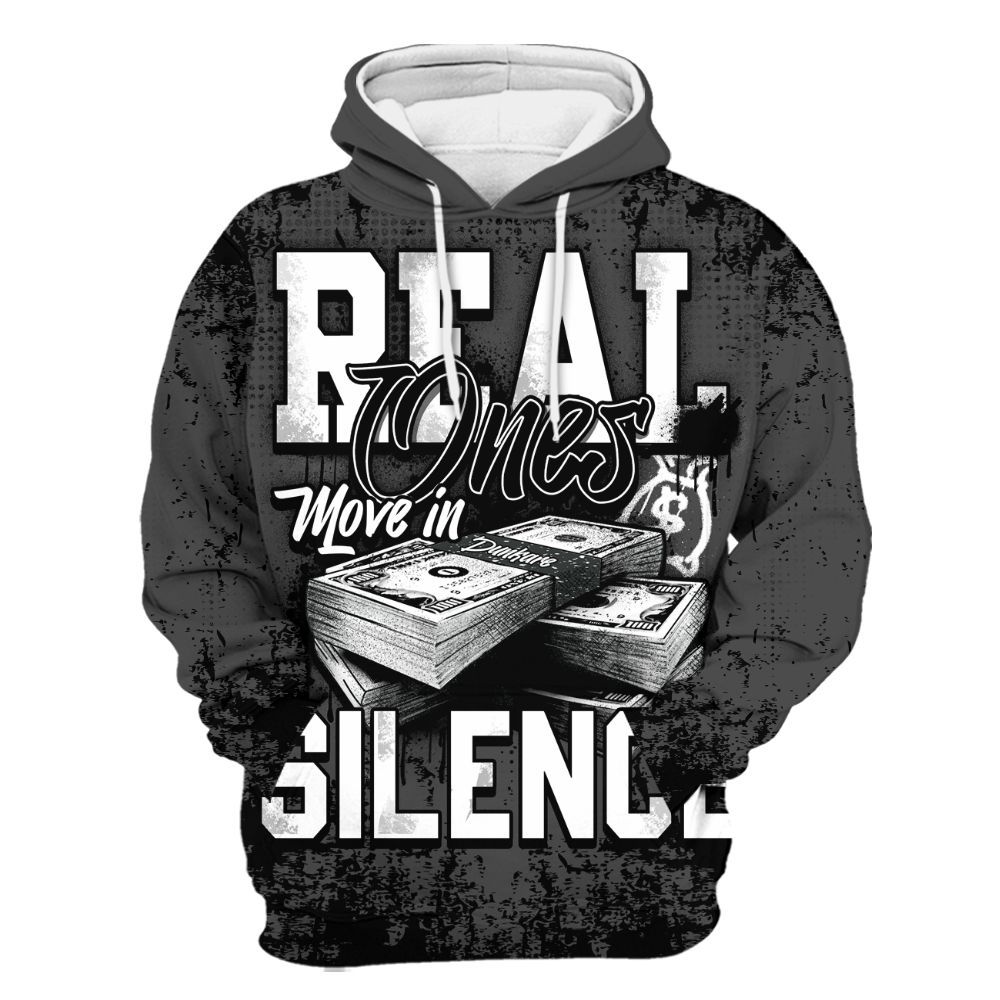 Hoodie To Match Fear 4s - Move In Silence Money Street Retro All Over Print