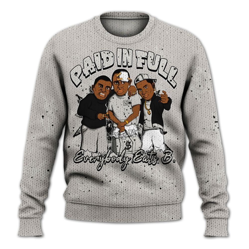 Sweater To Match The Classic 40s - Everybody Paid In Full Crayon Graphic