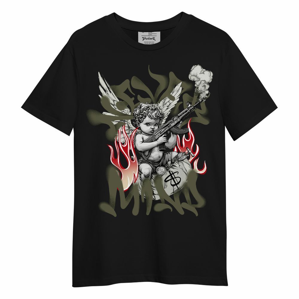 Shirt To Match Travis Scott Low OG Medium Olive 1s - Nevermind Angel Unisex Shirt