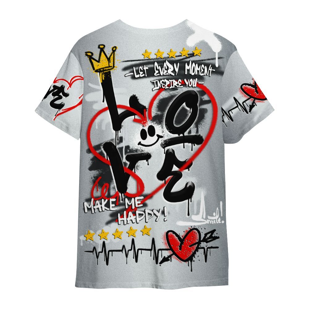 Shirt To Match Cap And Gown 6s - Happy Love Beats Graffiti Streetwear All Over Print