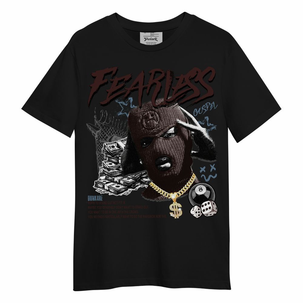 Shirt To Match Burgundy 5s - Fearless Gospel Streewear Money Unisex Shirt