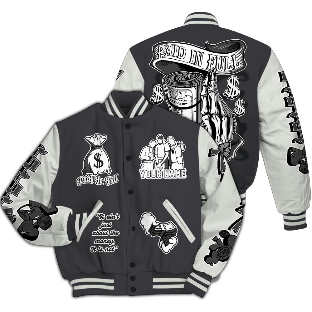 Varsity Jacket To Match Fear 4s - Paid In Full Baseball Varsity Jacket Custom Name All Over Print