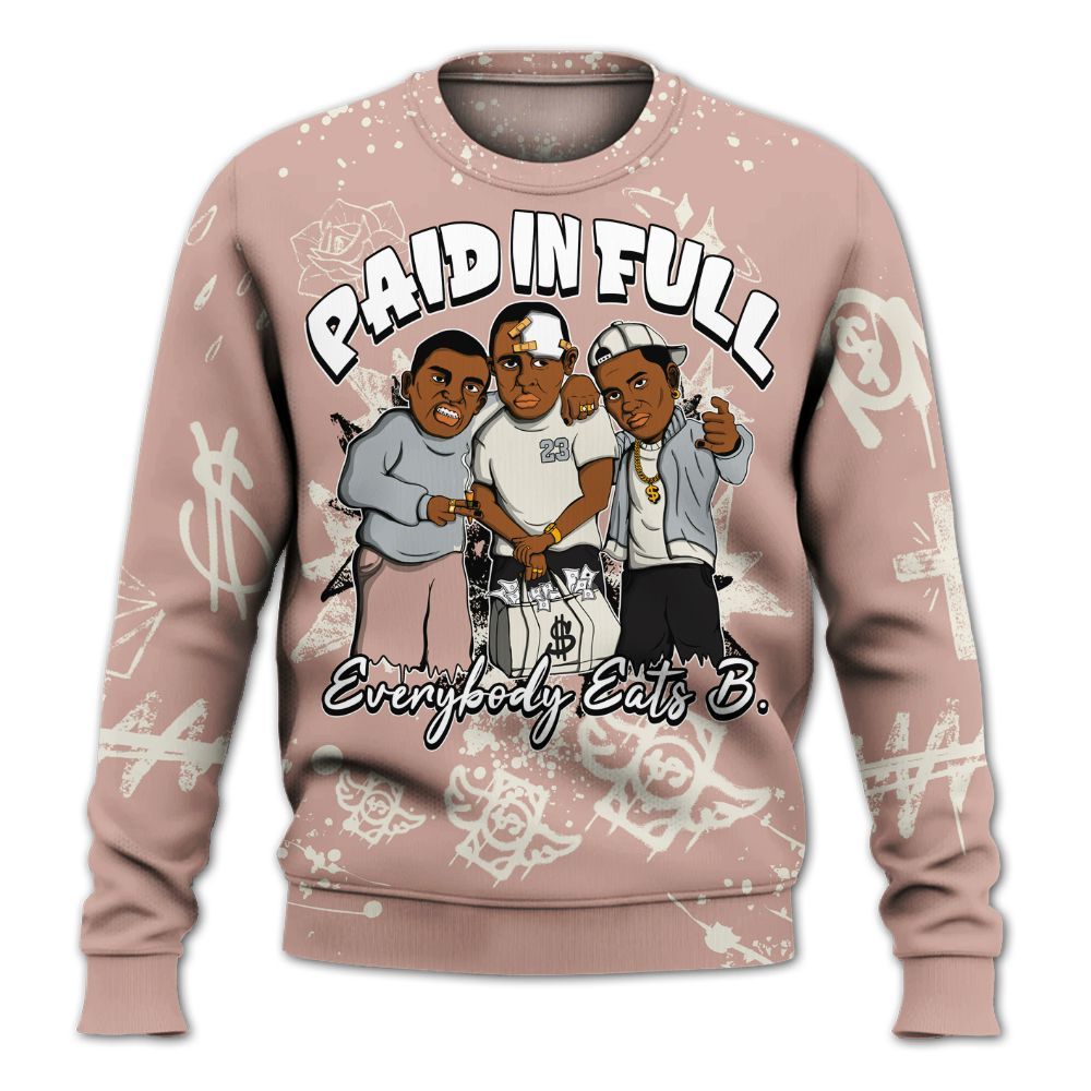 Sweatshirt To Match Air Force Low 1 Arctic Orange - Everybody Paid In Full Crayon All Over Print