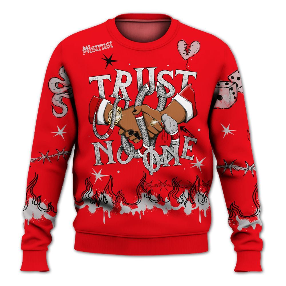 Sweatshirt To Match Air Max 1 Low Poly - Trust No One Snake-Bite Doodle Crayon All Over Print