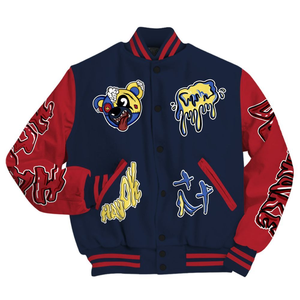 Varsity Jacket To Match Dunk Low COJP What The 2024 - Havok Bear All Over Print