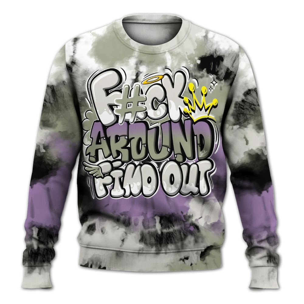 Sweatshirt To Match Dunk Low Floral Swoosh 2025 - Tie Dye FK Around Find Out All Over Print