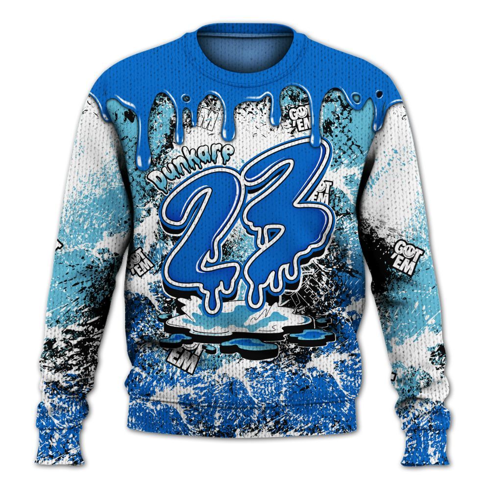 Knitted Sweater To Match Dunk Low Argon - Dripping 23 Drip