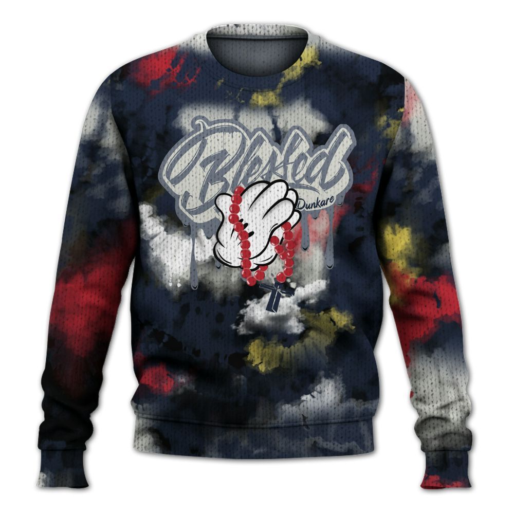 Knitted Sweater To Match Dunk Low COJP What The 2024 - God Blessed Tie Dye