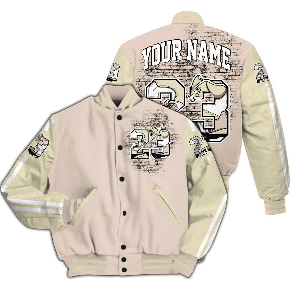 Varsity Jacket To Match A Ma Maniere X Fossil Stone 4s - Custom Name Number 23 5s All Over Print
