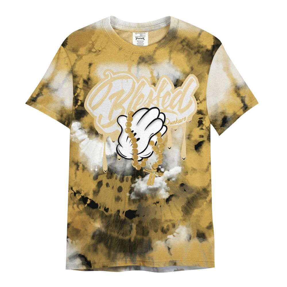 Shirt To Match Retro Light Ginger 14s - God Blessed Tie Dye All Over Print