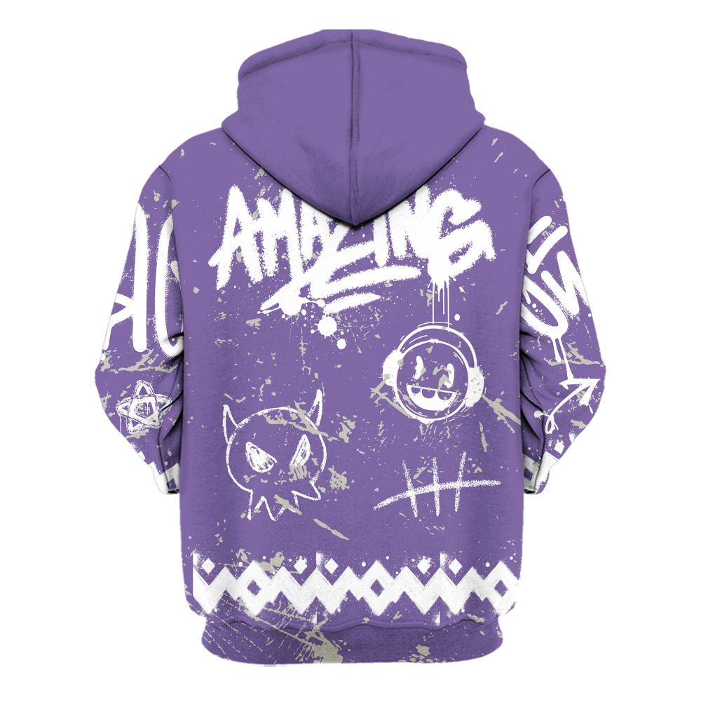 Hoodie To Match Dunk Low Black Raspberry - Friday Sneaker Crayon All Over Print