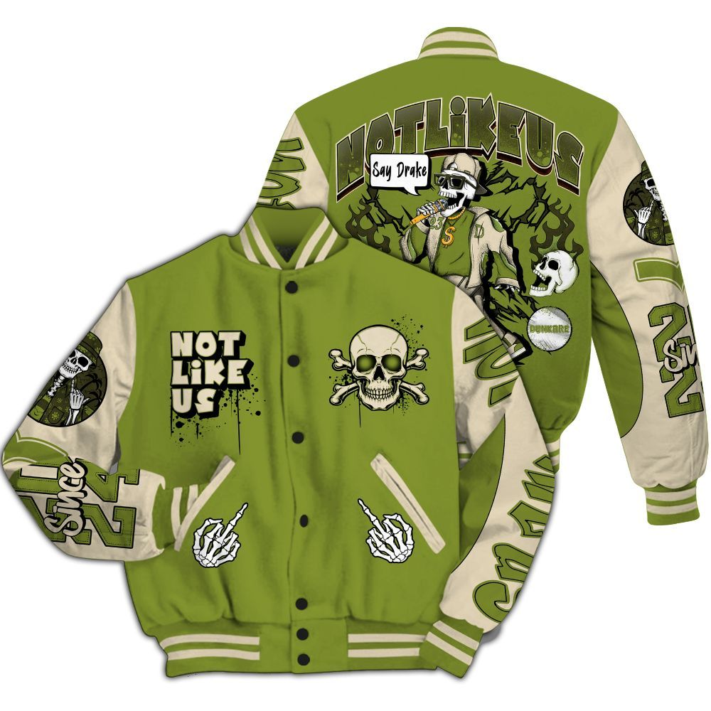 Varsity Jacket To Match SB Dunk Low Asparagus - Don't Like Us All Over Print