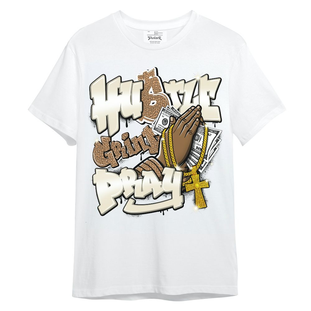 Shirt To Match Orewood Brown 3s - Hustle, Money Pray Streetwear Unisex Shirt