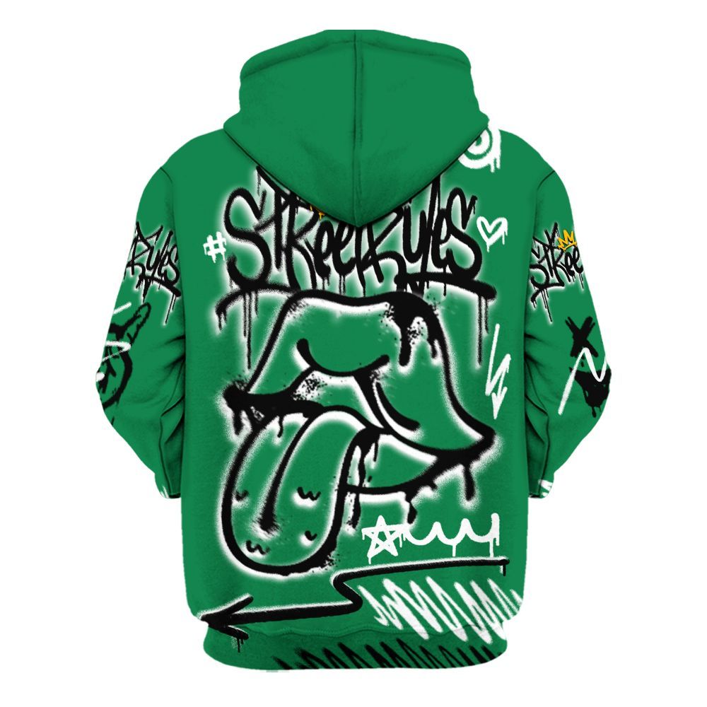 Hoodie To Match Pine Green 13s - Streetwear Break The Rules All Over Print
