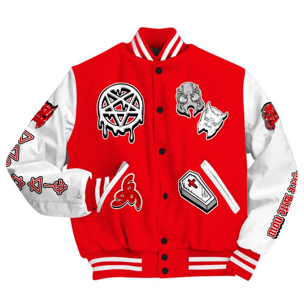 Varsity Jacket To Match Air Max 1 Low Poly - Apocalypse Skeleton All Over Print
