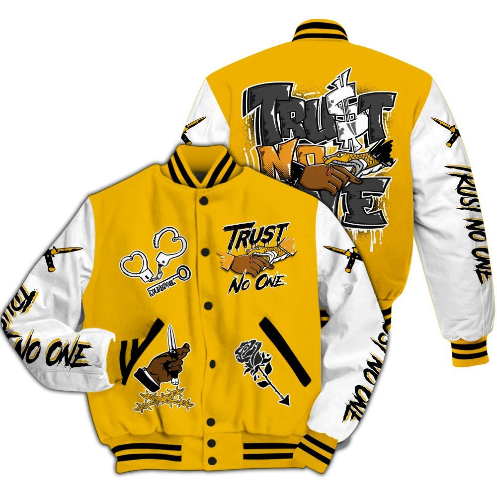 Varsity Jacket To Match Del Sol 13s - Trust No One Dripping All Over Print