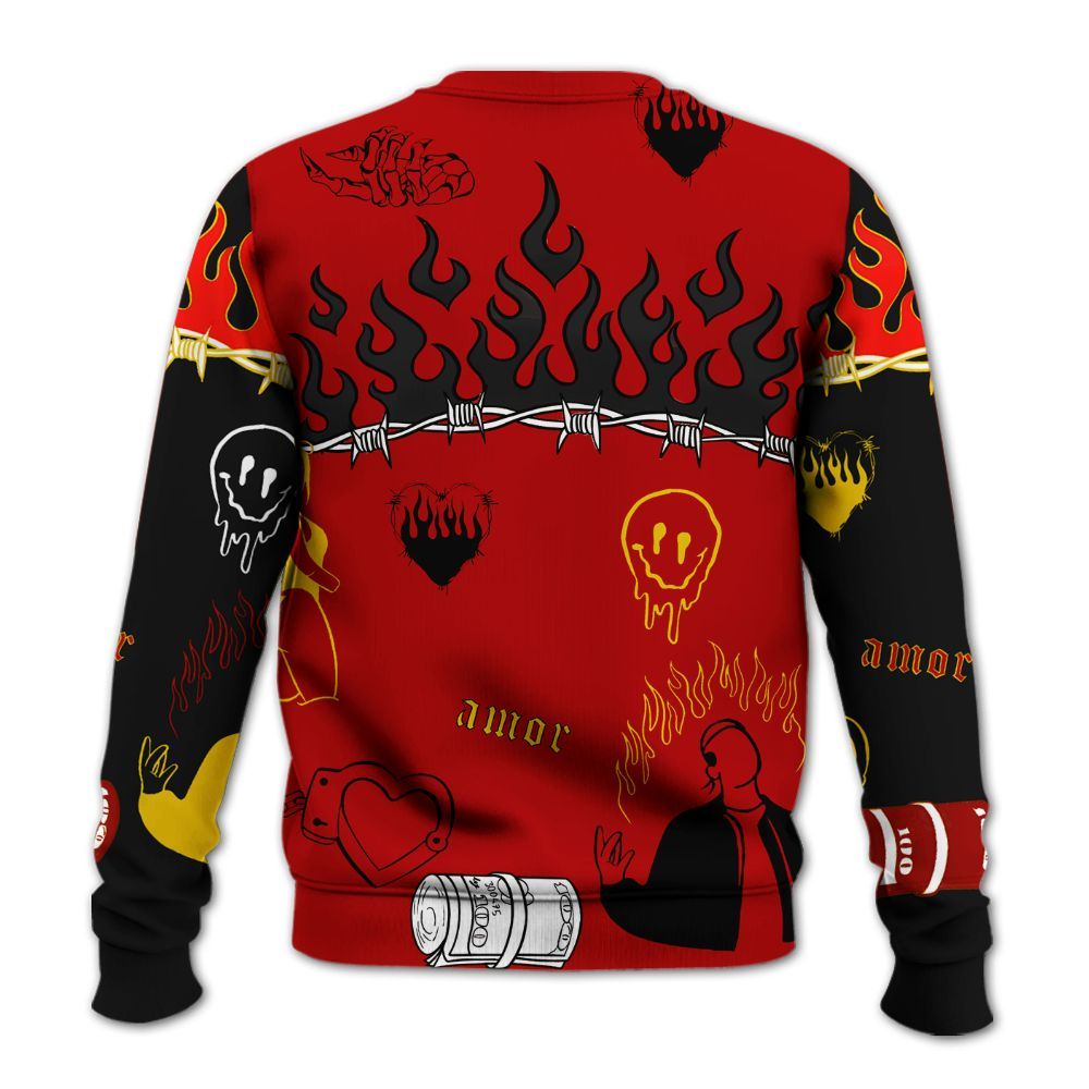 Sweatshirt To Match Low Lucky Cat 1s - Snake Trust No One All Over Print