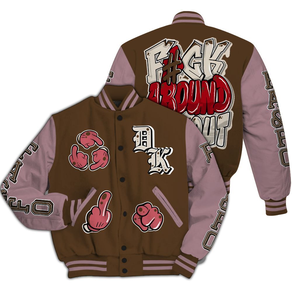 Varsity Jacket To Match Dunk Low Swoosh Serves - F Around Find Out Graphic All Over Print