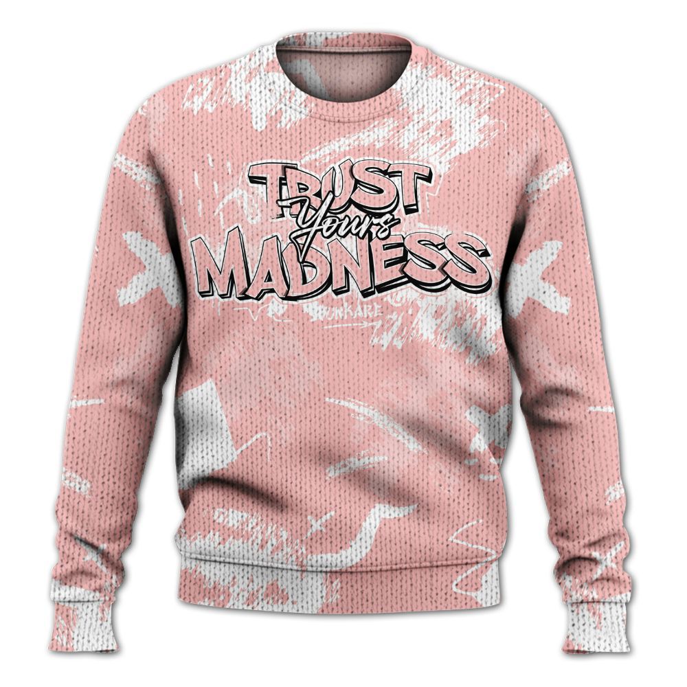 Knitted Sweater To Match Low Legend Pink 11s - Trust Your Madness Retro
