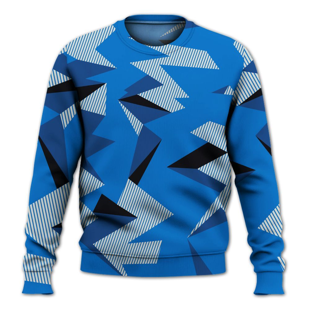 Sweatshirt To Match Blueberry 12s - Geometric Camouflage Pattern All Over Print