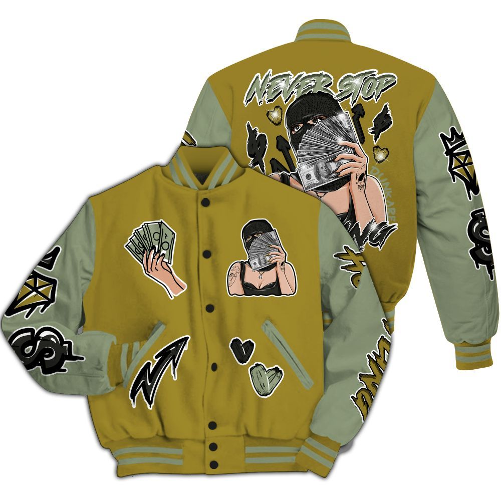 Varsity Jacket To Match Air Flightposite Metallic Gold - Hustling Unique All Over Print