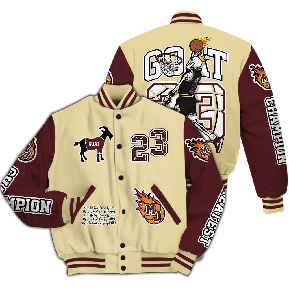 Varsity Jacket To Match Women Phantom 12s - 23 G.0.A.T Jump Up Basketball All Over Print